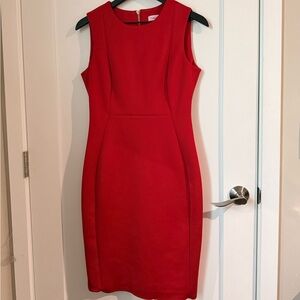 Calvin Klein Red Midi Dress